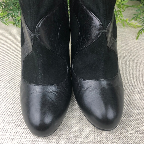 Miu Miu Leather and Suede Sock Boots - Picture 7 of 8